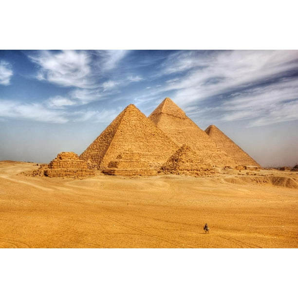 Egypt Pyramids Desert Camel 5 Piece canvas Wall Art Print Poster Home Decor